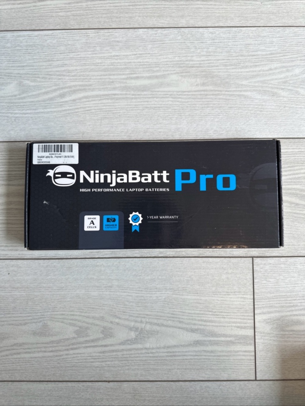 NinjaBatt‎ Laptop Battery Packaging - Black & White